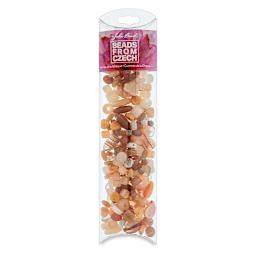 Czech Glass Bead Mixes - Pillow Box of Almond Beads upright
