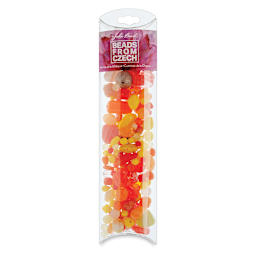 John Bead Czech Glass Bead Mix - Citrus Delight, 100 g