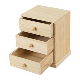 Darice Small Wood Cabinet with Three Drawers - Wide