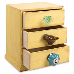 Darice Small Wood Cabinet with Three Drawers - Wide (Finished example)
