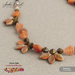 John Bead Czech Glass Bead Recipe Box - Carrot Cake - finished necklace example by Lena Gillespie