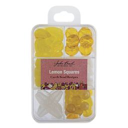 John Bead Czech Glass Bead Recipe Box - Lemon Squares - front