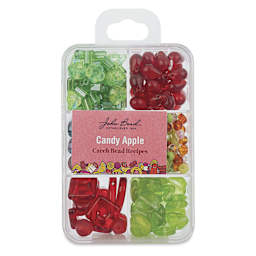 John Bead Czech Glass Bead Recipe Box - Candy Apple - front