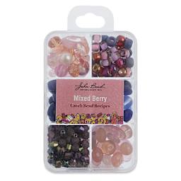 John Bead Czech Glass Bead Recipe Box - Mixed Berry - front