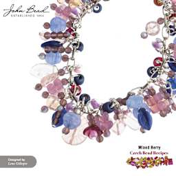 John Bead Czech Glass Bead Recipe Box - Mixed Berry - finished necklace example by Lena Gillespie