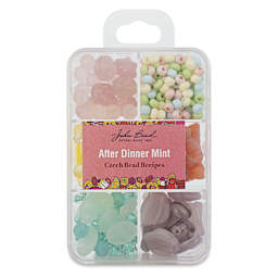 John Bead Czech Glass Bead Recipe Box - After Dinner Mint - front