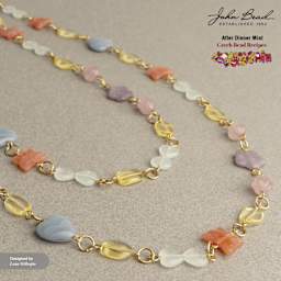 John Bead Czech Glass Bead Recipe Box - After Dinner Mint - finished necklace example by Lena Gillespie