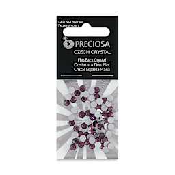 John Bead Preciosa Flat Back Crystals - Amethyst, Pkg of 72