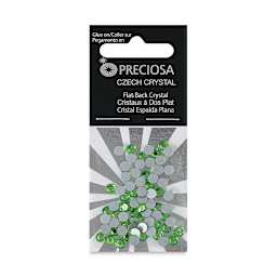 John Bead Preciosa Flat Back Crystals - Peridot, Pkg of 72