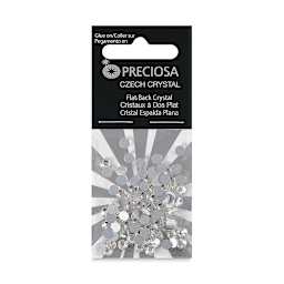 John Bead Preciosa Flat Back Crystals - Crystal, Pkg of 72