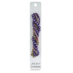 John Bead Twisted Crystal Bead Strands - Blackcurrant Swirl Moonflower - front of packaging