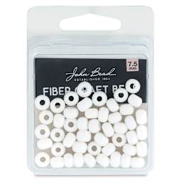 John Bead Fiber Craft Glass Beads - Front of White Package 