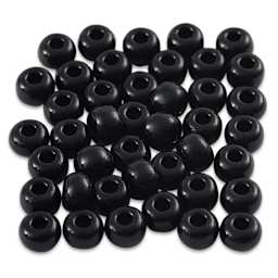 John Bead Fiber Craft Beads - Black Beads loose