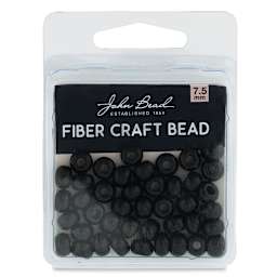 John Bead Fiber Craft Beads - Black