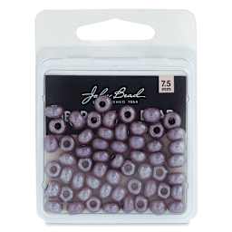 John Bead Fiber Craft Glass Beads - Light Amethyst Luster (In package)