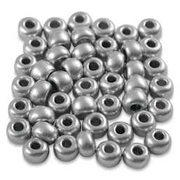 John Bead Fiber Craft Glass Beads - Silver Beads loose