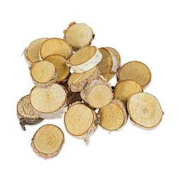 Winter Woods Birch Wood - Pile of 25 Mini-Round Birch slices
