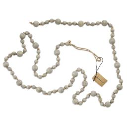 Creative Co-Op Wood Bead Garland - Grey Garland