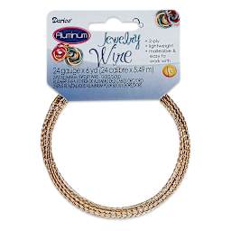Darice Aluminum Jewelry Wire - Gold, 2-Ply, 6 yd