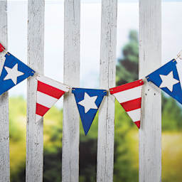 Darice Wood Banners - Pennant, 7 ft, Sample Artwork