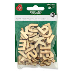 Wood Letters -Block Letters - 3/4"