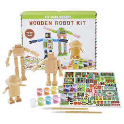 Kid Made Modern Wooden Robots Kit