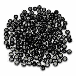 Craft Medley Barrel Pony Beads - Black, Package of 175