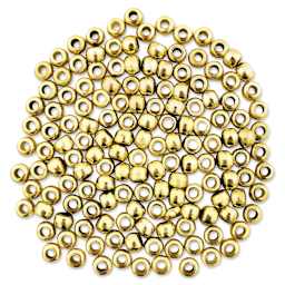 Craft Medley Pony Beads - Metallic Gold, Package of 150