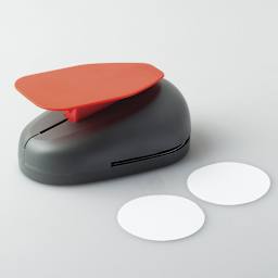 Neil Enterprises Button Punch - Punch with 2 paper circles adjacent