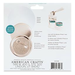 We R Memory Keepers Button Press Refills - Large (Back of packaging)