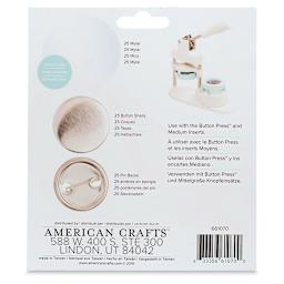 We R Memory Keepers Button Press Refills - Medium (Back of packaging)