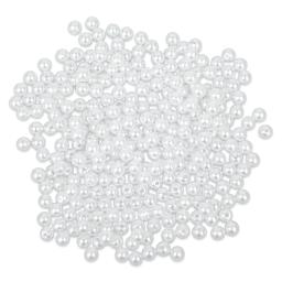 Craft Medley Pearl Acrylic Beads - White, 5 mm, Package of 265