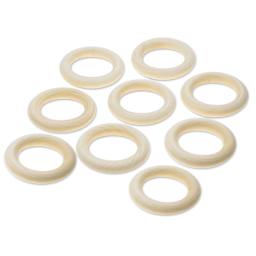 Craft Medley Wood Rings, 9 rings laid out flat