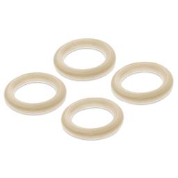 Craft Medley Wood Rings, 4 rings laid out flat