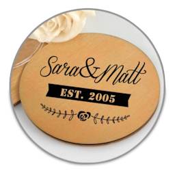 Craft Medley Wood Coasters - Round, Package of 4 (Sample Artwork)