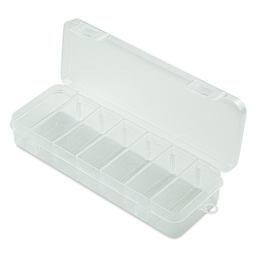 Craft Medley Organizer Box - 2-1/4" W x 6-3/4" L, with the lid opened.