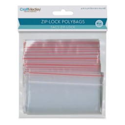 Craft Medley Zipper Lock Bags - 4" W x 4" L, Package of 40 (In packaging)