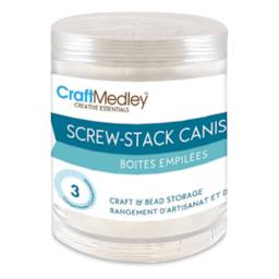 Craft Medley Screw Stack Canisters - 3 Compartments, 3" H x 2-3/4" W
