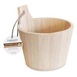 Craft Medley Wood Bucket - 5-1/2" W x 5-1/2" H