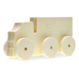 Craft Medley 3D Wood Shape - Transport Truck, 5"