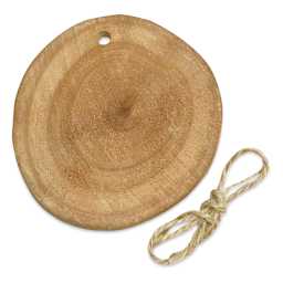 DIY Designs Wood Slice Ornament - 3" with Jute Cording
