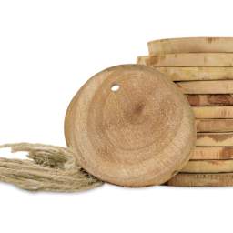 DIY Designs Wood Slice Ornament -Package of 12, 3"