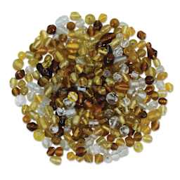 Craft Medley Glass Beads - Metallique Mix, 1.05 oz