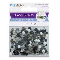 Craft Medley Glass Beads - Classic Mix, 1.05 oz front of packaging