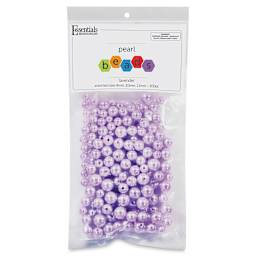 Essentials by Leisure Arts Plastic Pearls - Lavender, Package of 200, Assorted Sizes