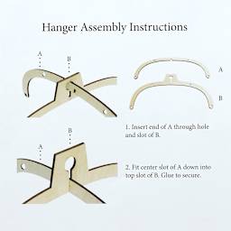 Leisure Arts Wood Mobile Pacific Northwest Kit (Hanger Assembly Instructions)