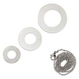 ImpressArt Stamp It Yourself Necklace Kit - Multi Washer, contents of the kit laid out