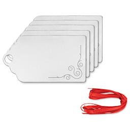 ImpressArt Stamp It Yourself Tag Kit - Gift Tag, contents laid out