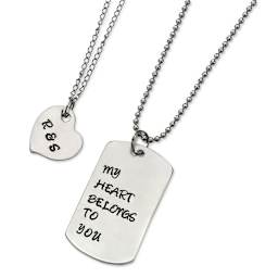 ImpressArt Stamp It Yourself Necklace Kit - Dog Tag and Heart, stamped necklaces