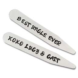 ImpressArt Stamp It Yourself Personal Accessory Kit, two stamped collar stays